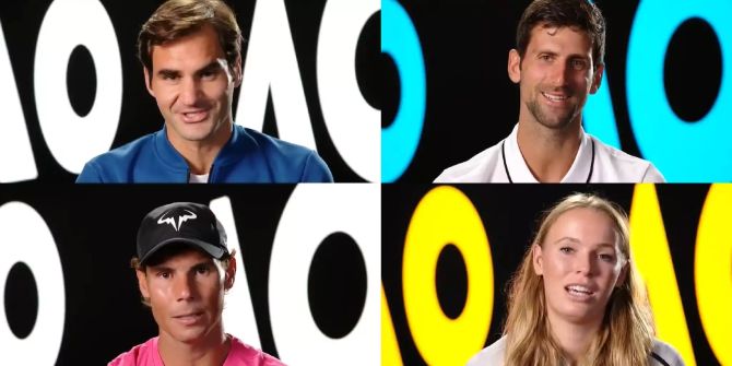 Federer, Djokovic, Nadal und Wozniacki