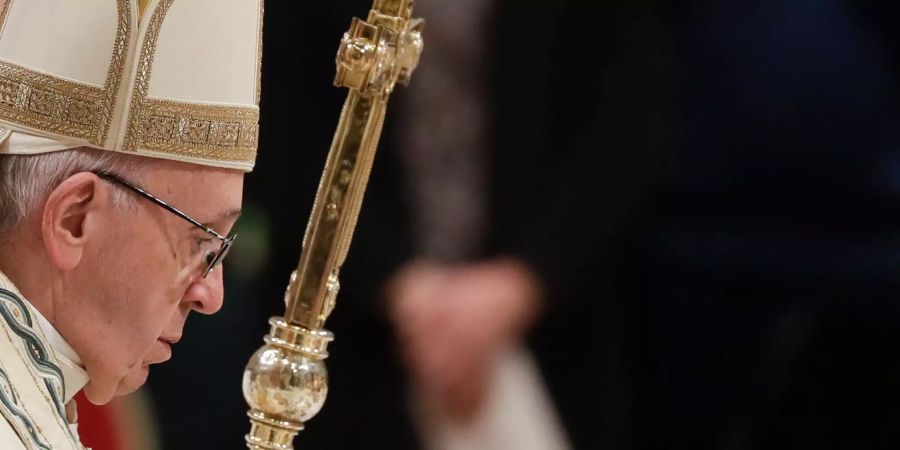 Silvestermesse im Petersdom mit Papst Franziskus.