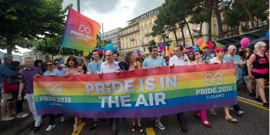 Die erste Gaypride in Lugano fand am Samstag statt.