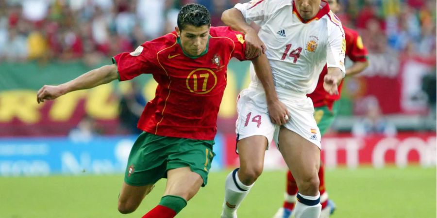 Ronaldo an der Fussball EM 2004 in Portugal.