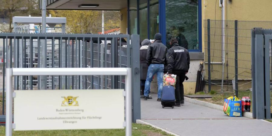 Eine Flüchtlingsunterkunft in Ellwangen (D).