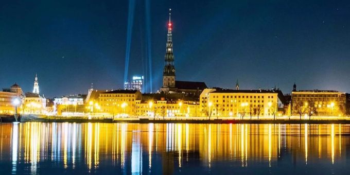 Am Nationalfeiertag «Staro Riga» wird Lettlands Hauptstadt erleuchtet. riga