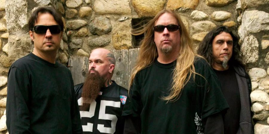 Slayer in der Originalbesetzung: Dave Lombardo, Kerry King, Jeff Hanneman und Tom Araya (v.l.n.r).