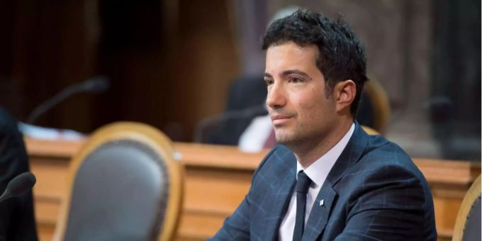 Der Ausserrhoder Ständerat Andrea Caroni (FDP) im Parlament. Caroni Katar