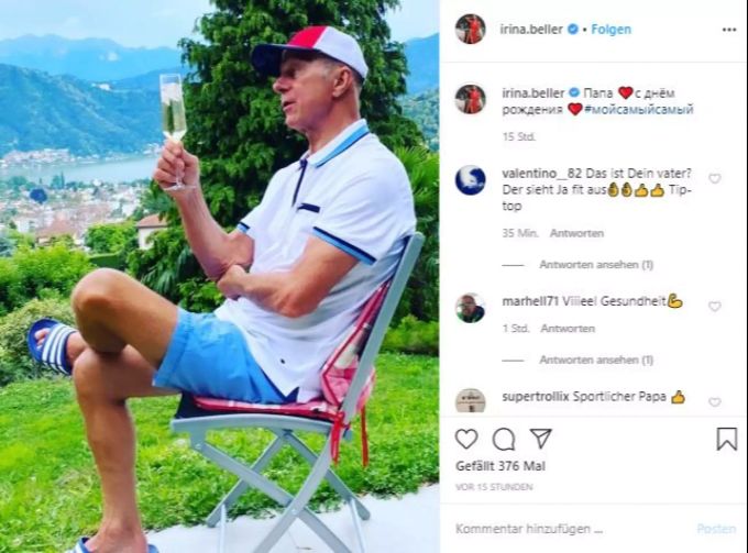 Der Papi von Irina Beller feierte gestern seinen 74. Geburtstag. irinabeller