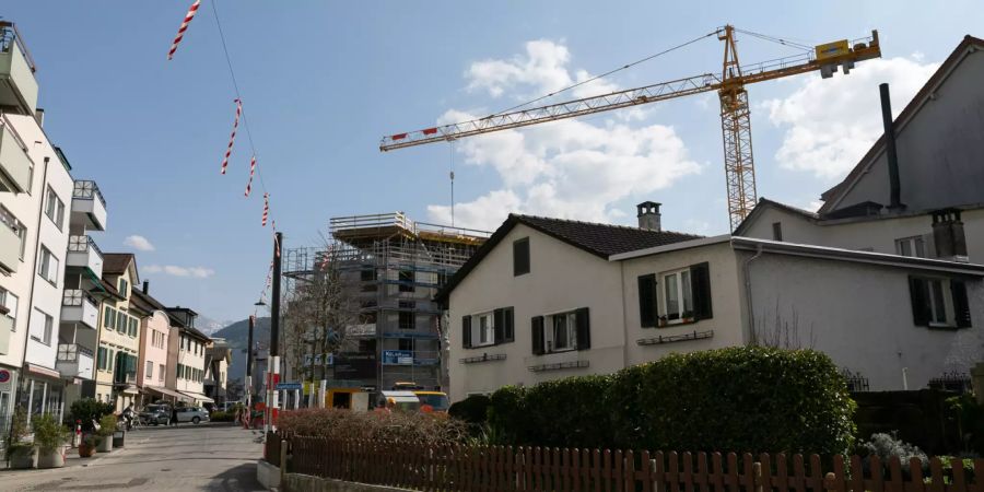 Das Dorf Lachen (SZ).