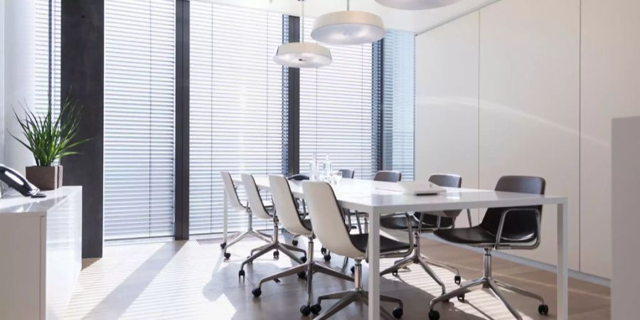 Ein leerstehender Konferenzsaal des Vermögensverwalters Gam im Prime Tower in Zürich.