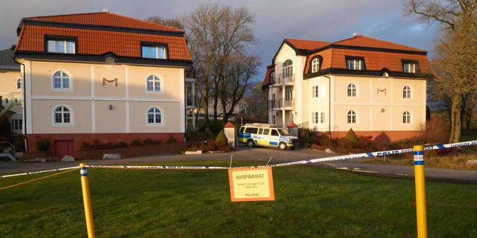 Eine Aussenansicht von Schloss Johannesberg (Johannesbergs Slott).