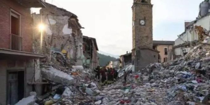 Die Überreste von Amatrice nach dem Erdbeben von 2016. (Archivbild) Amatrice