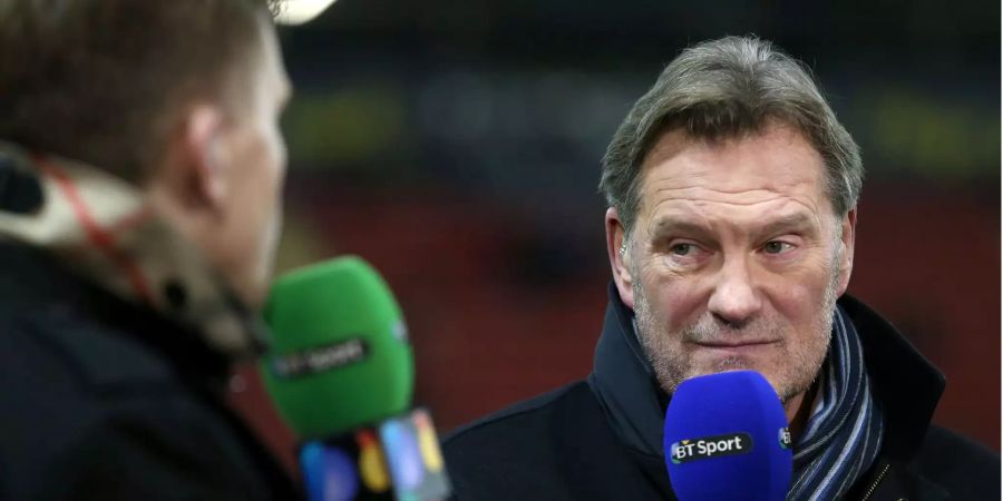Glen Hoddle (rechts) bei einem TV-Interview.