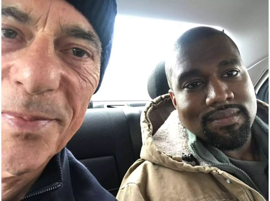 Superstar Kanye West mit dem Schweizer Star-Architekten Jacques Herzog in Basel.