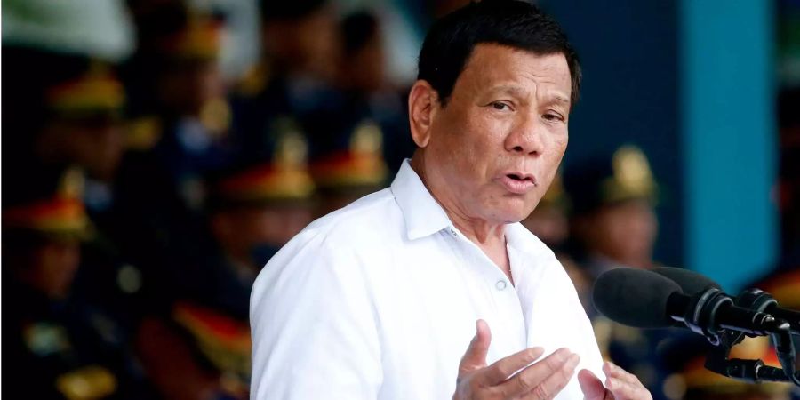 Rodrigo Duterte, Präsident der Philippinen, spricht bei einer Rede.