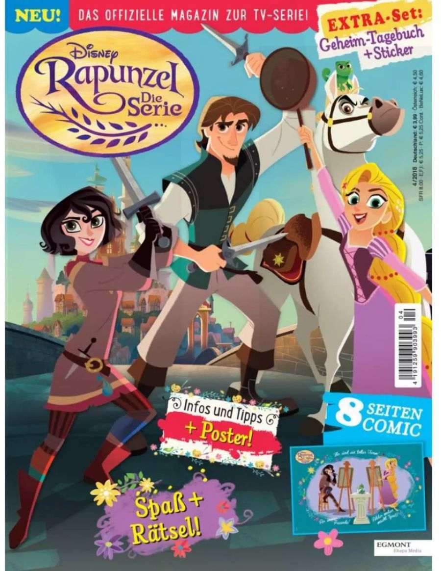 Das Cover der ersten Magazin-Ausgabe des «Disney Rapunzel Magazins».