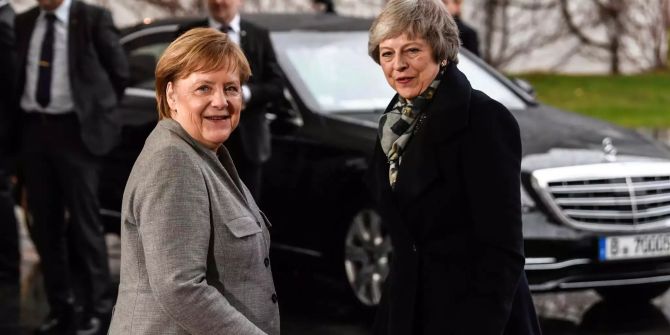 British PM May in Germany