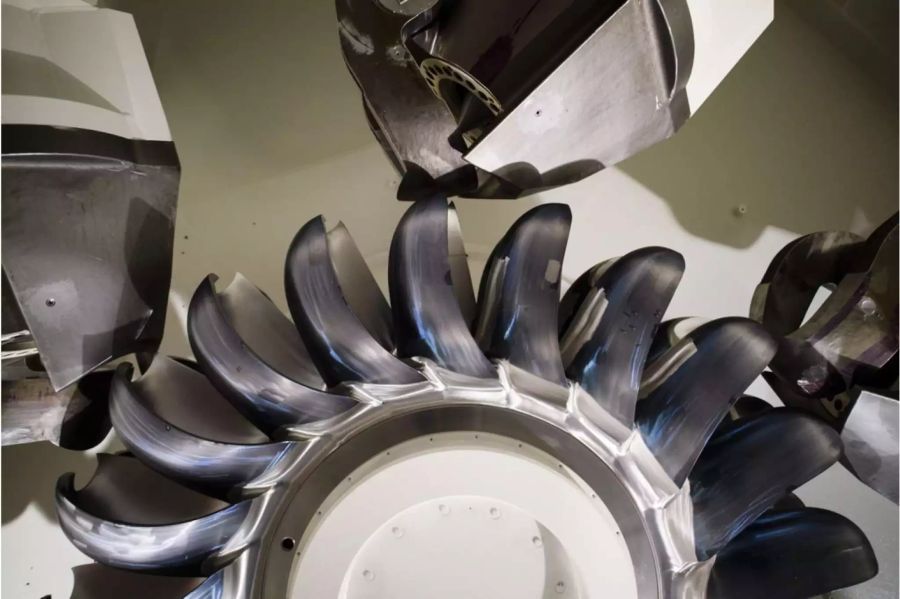 Turbine im Innern eines Wasserkraftwerkes - Keystone