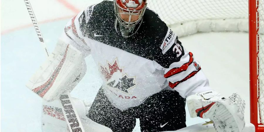 Kanada greift nach dem 27. WM-Titel wie Goalie Kuemper nach dem Puck.