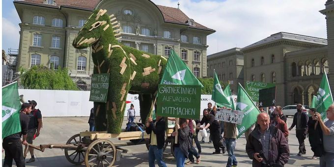 UniaDemo in Bern Löhne der Gärtner sollen wachsen Nau.ch