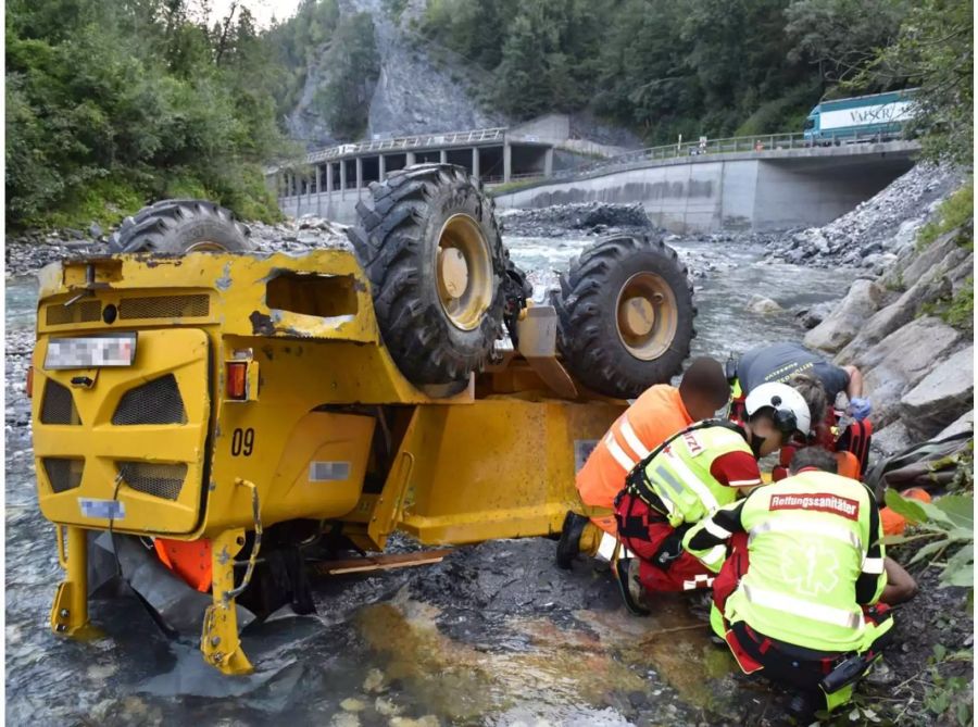 Unfallstelle - zvg von der Kantonspolizei Graubünden