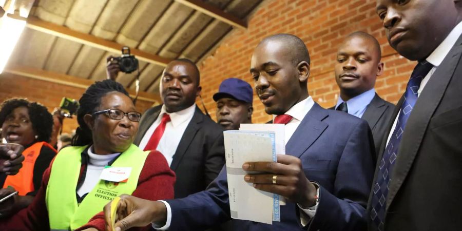 Nelson Chamisa am Wahltag