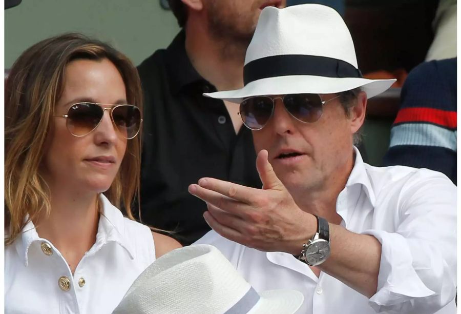 Bereits wieder nach Paris zurückgekehrt: Hugh Grant und seine Anna besuchten im Juni das French Open.