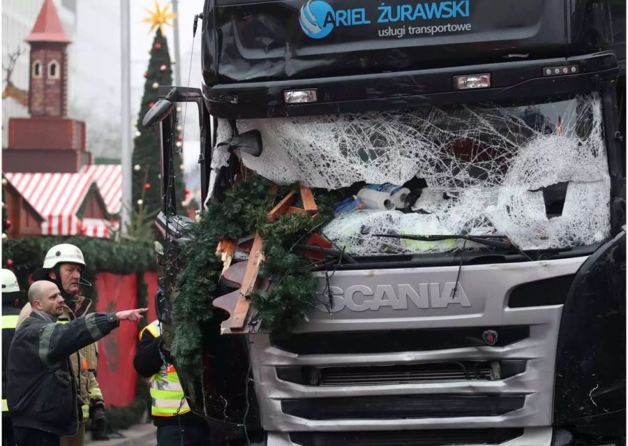 Mit diesem LKW hat Anis Amri am 19. Dezember 2016 das Attentat auf dem Weihnachtsmarkt verübt.