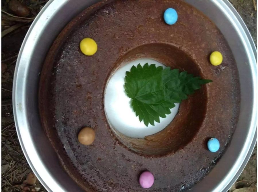 Zum Znüni gibt es dann beispielsweise diesen veganen Zitronencake mit selbstgemachten veganen Schokolinsen als alternative zu den herkömmlichen "Smarties".