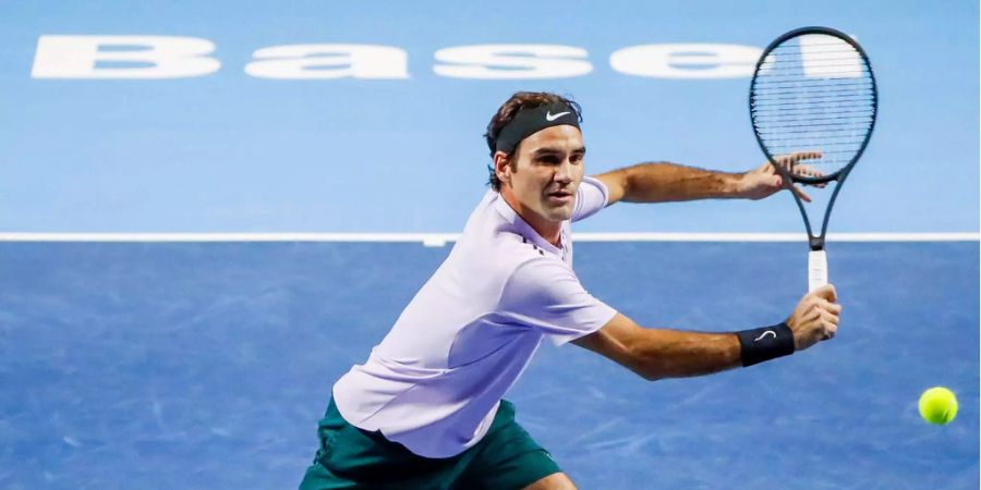 Roger Federer bei seinem Heimturnier in Basel