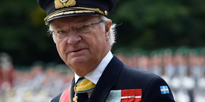 König Carl Gustaf von Schweden wird in Berlin empfangen.