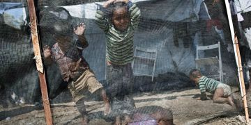 Ein Flüchtlingslager in Griechenland.