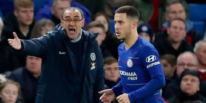 Maurizio Sarri und Eden Hazard