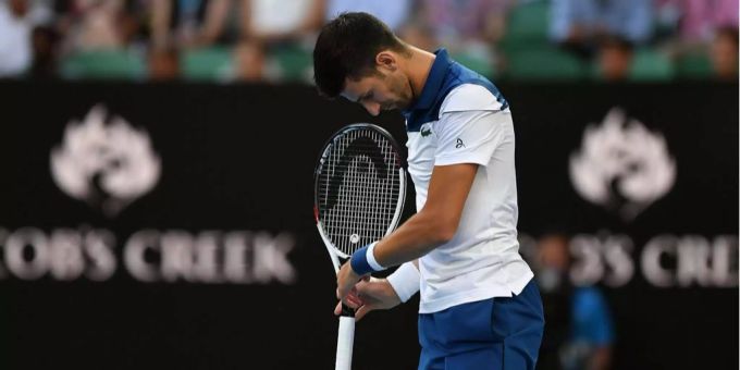Novak Djokovic muss die Segel streichen. Novak Djokovic muss die Segel streichen.