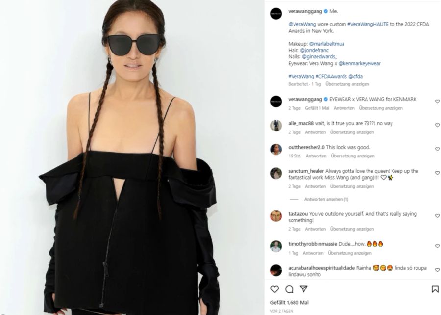 Vera Wang ist das Alter kaum anzusehen!