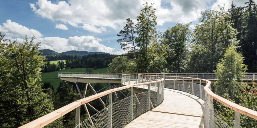 Der Baumwipfelweg Neckertal ist von Mai bis Oktober jeden Tag von 09:30 bis 18:00 Uhr geöffnet.