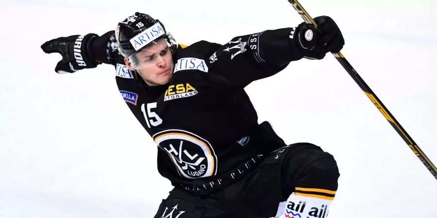 Der HC Lugano (im Bild Grégory Hofmann) bezwingt den EHC Biel mit 5:1.