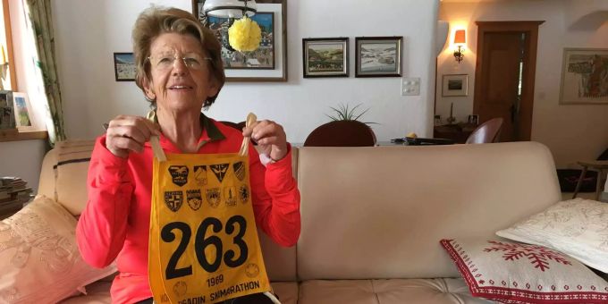 Zum 50. Mal - Frau Stahel (80) aus Klosters GR läuft den Engadiner