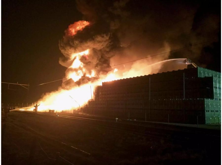 Beim Grossbrand in Egnach entstand Sachschaden in Millionenhöhe. (Bild: Kantonspolizei Thurgau)