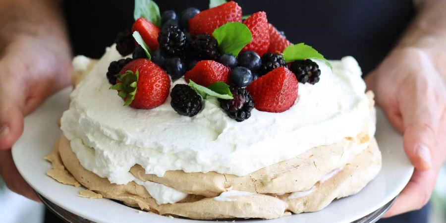 Pavlova ist in Neuseeland ein Nationalgericht.