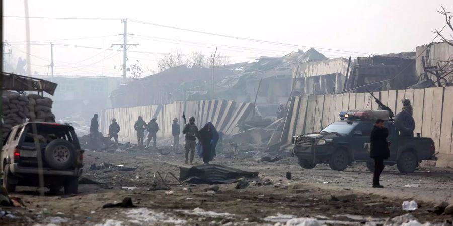 Afghanische Sicherheitskräfte im Einsatz in Kabul.