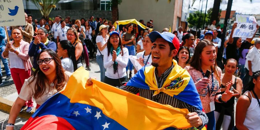 Demonstranten in Venezuela.