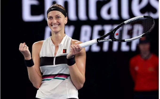 Petra Kvitova freut sich über ihren Finaleinzug an den Australian Open. Petra Kvitova