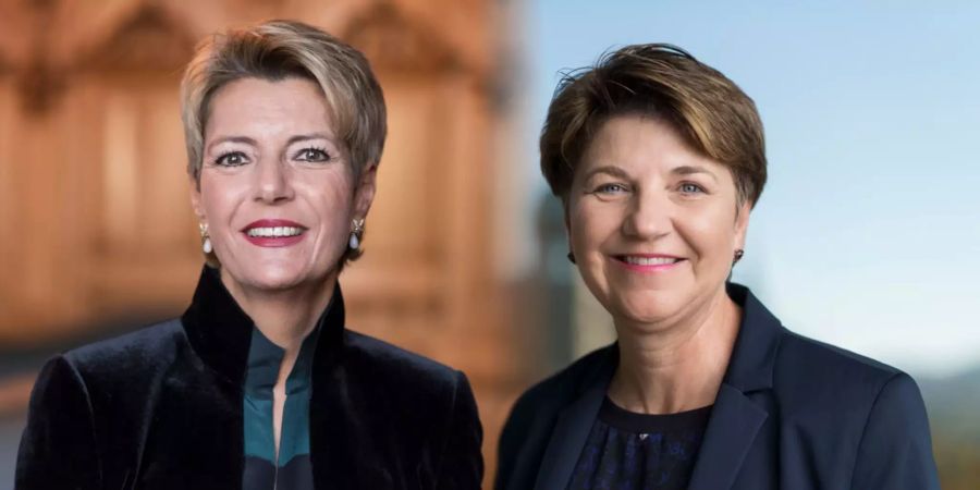 Die Kronfavoritinnen für den Bundesrat: Karin Keller-Sutter und Viola Amherd.