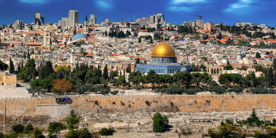 Ausblick auf die israelische Stadt Jerusalem.