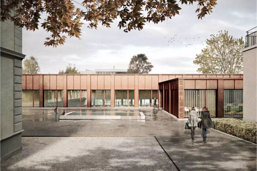 Mit der Visierung ab dem 30. Oktober wird auch die räumliche Dimension des Projekts, insbesondere des Eingangsbereichs, sichtbar - zvg