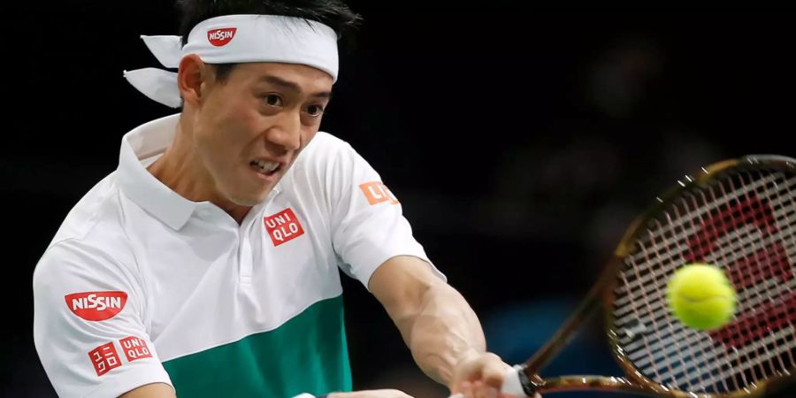 Kei Nishikori beim Turnier in Paris-Bercy.