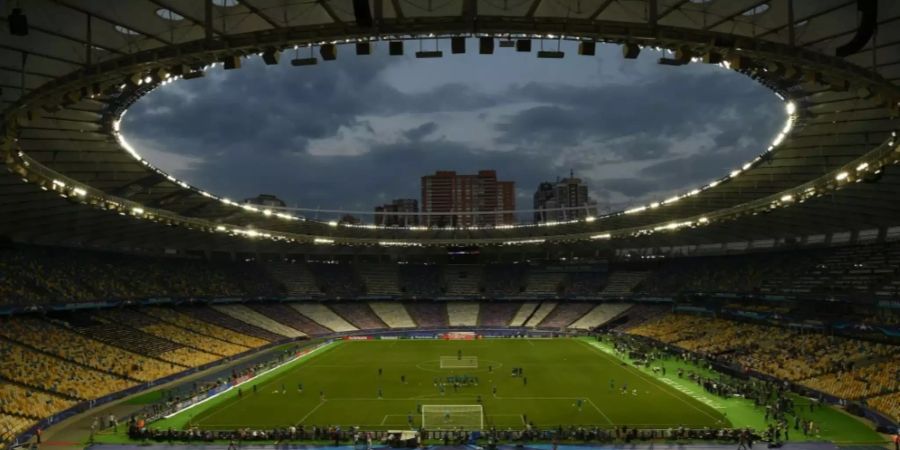 Das Olympiastadion Kiew steht für das Spiel bereit.