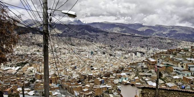 Die bolivianische Hauptstadt La Paz. Die bolivianische Hauptstadt La Paz.