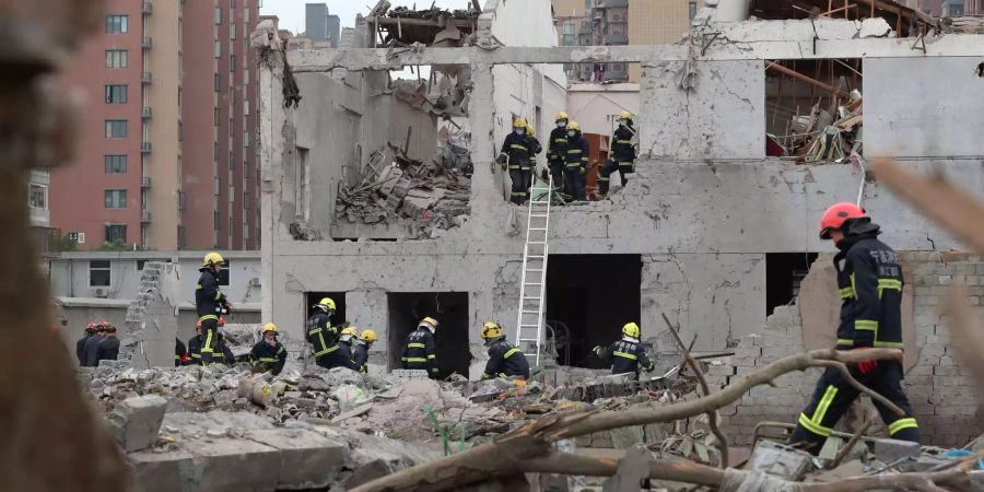 Explosion auf einem Fabrikgelände in China.