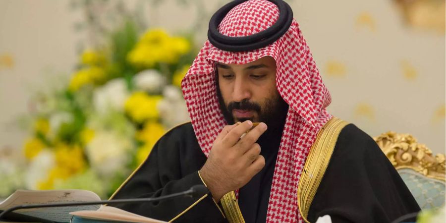 Der Monarch Mohammed bin Salman bei einer Kabinettsitzung.