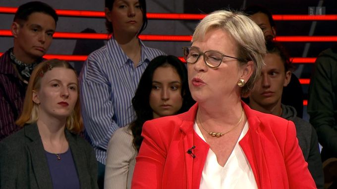 SP-Nationalrätin Edith Graf-Litscher stellte in der «Arena» klar, dass ihre Partei den Angriff der Hamas auf Israel klar verurteile. «Arena»