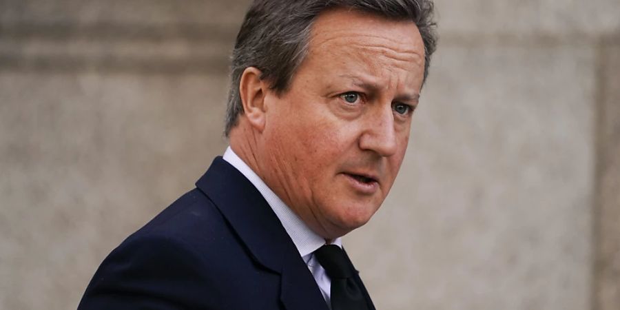 ARCHIV - Der frühere britische Regierungschef David Cameron ist zum neuen Aussenminister seines Landes ernannt worden. Das teilte der Regierungssitz 10 Downing Street in London am Montag mit. Foto: Alberto Pezzali/AP/dpa